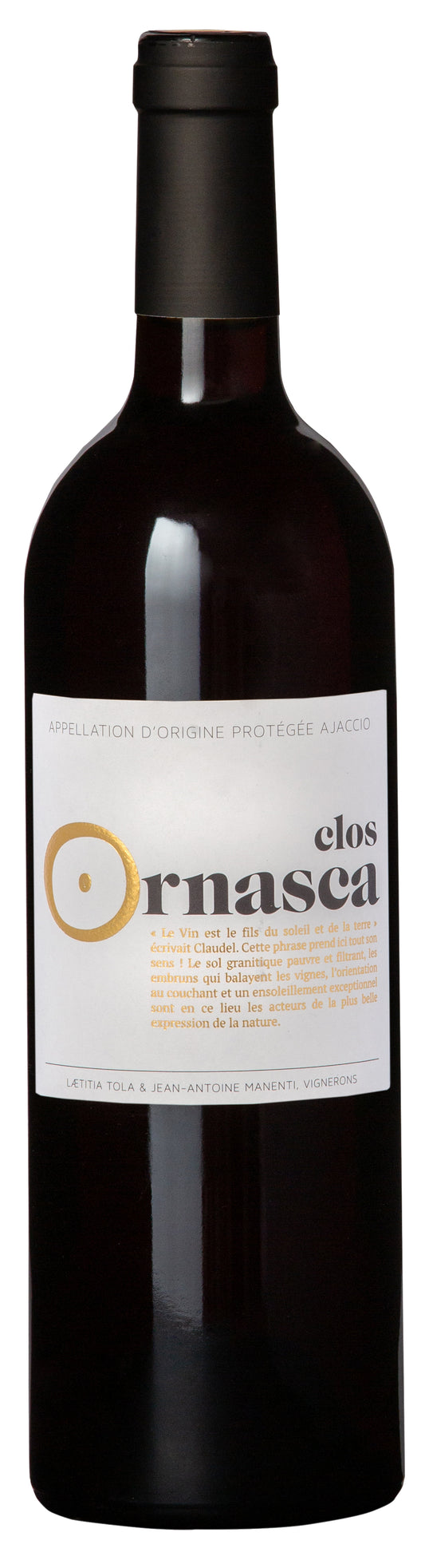 Clos Ornasca Ajaccio Rouge 2020  Front Bottle Shot