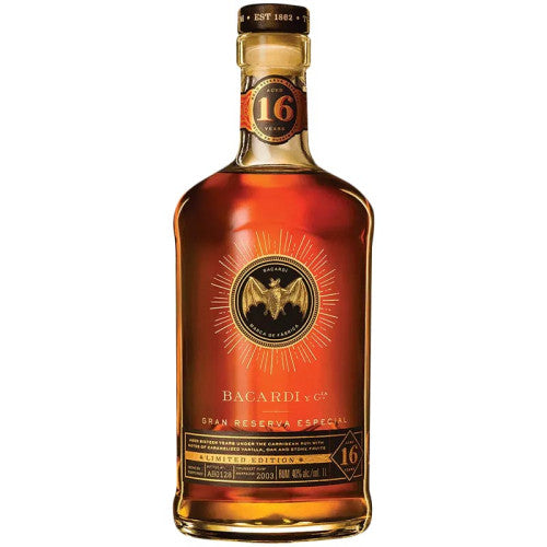Bacardi 16 Year Old Gran Reserva Especial Rum (1L)