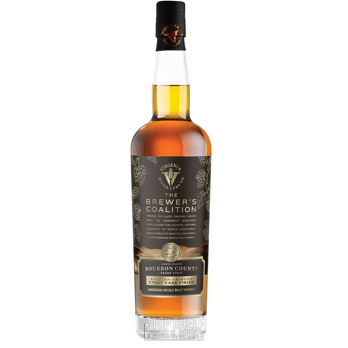 Virginia Distilling Bourbon County Stout Cask Brewer's Coalition Single Malt Whiskey