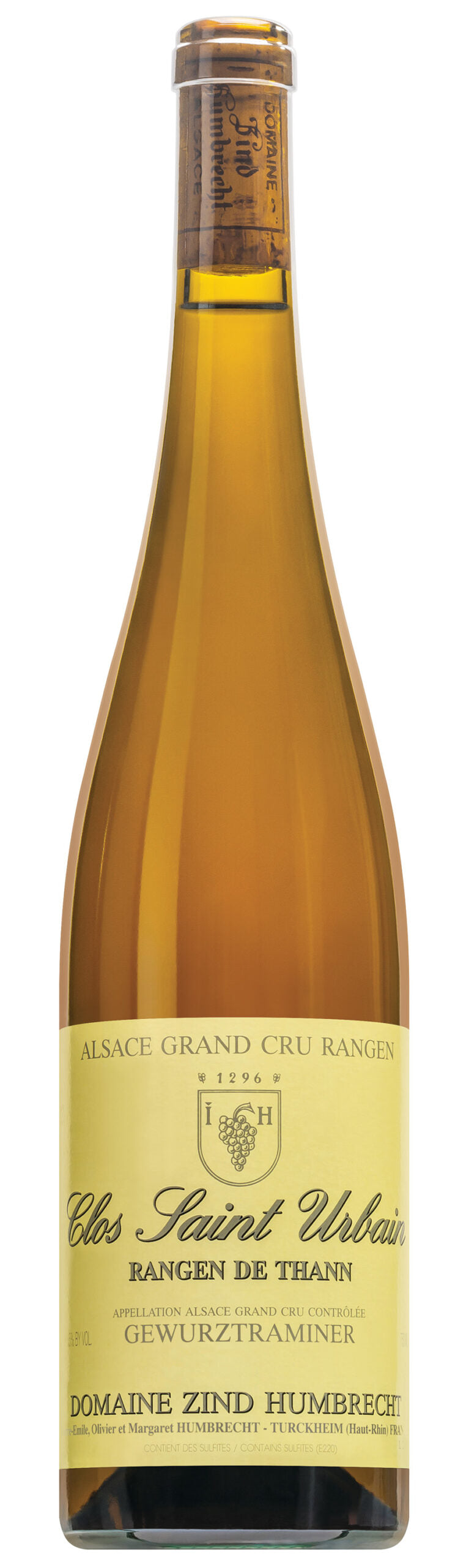 Zind-Humbrecht Clos Saint Urbain Rangen de Thann Gewurztraminer Grand Cru 2022 Front Bottle Shot