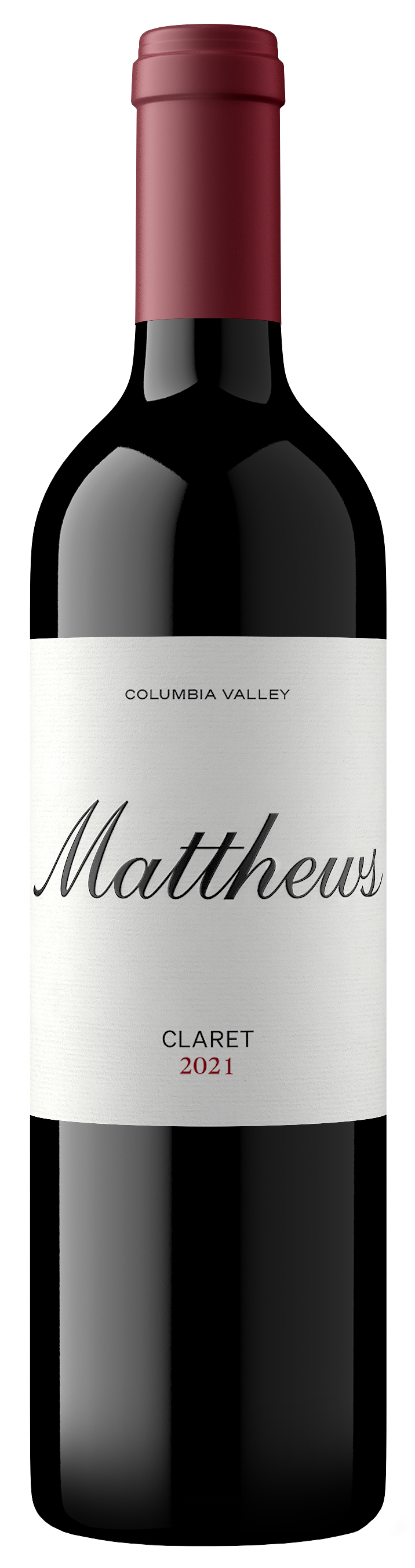 Matthews Winery Claret 2021 Front Bottle Shot