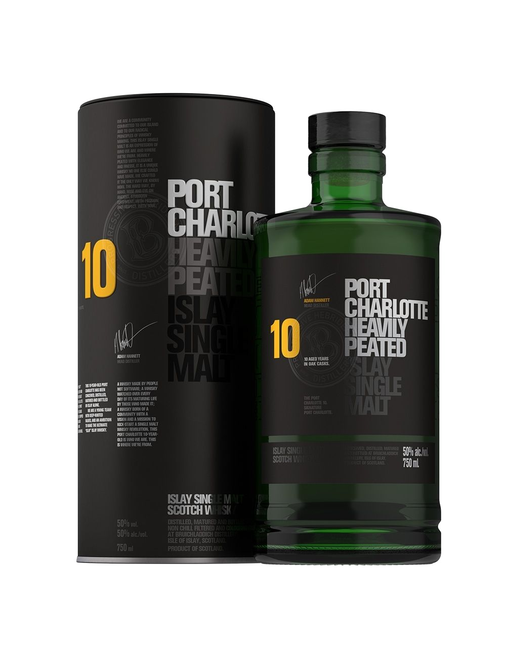BRUICHLADDICH® PORT CHARLOTTE 10 HEAVILY PEATED ISLAY SINGLE MALT 750 ML