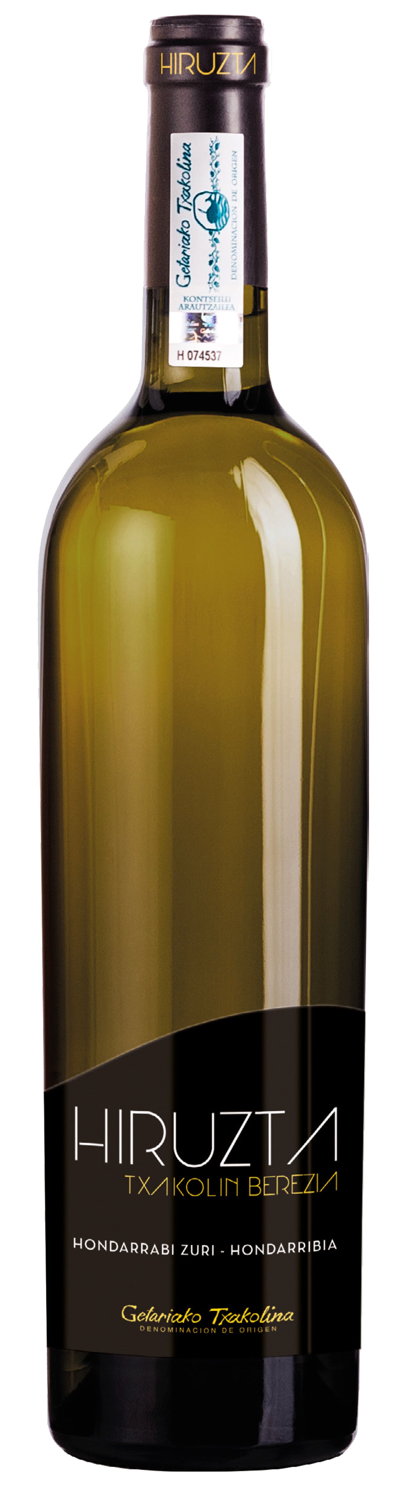 Hiruzta Txakoli Berezia 2022 Front Bottle Shot
