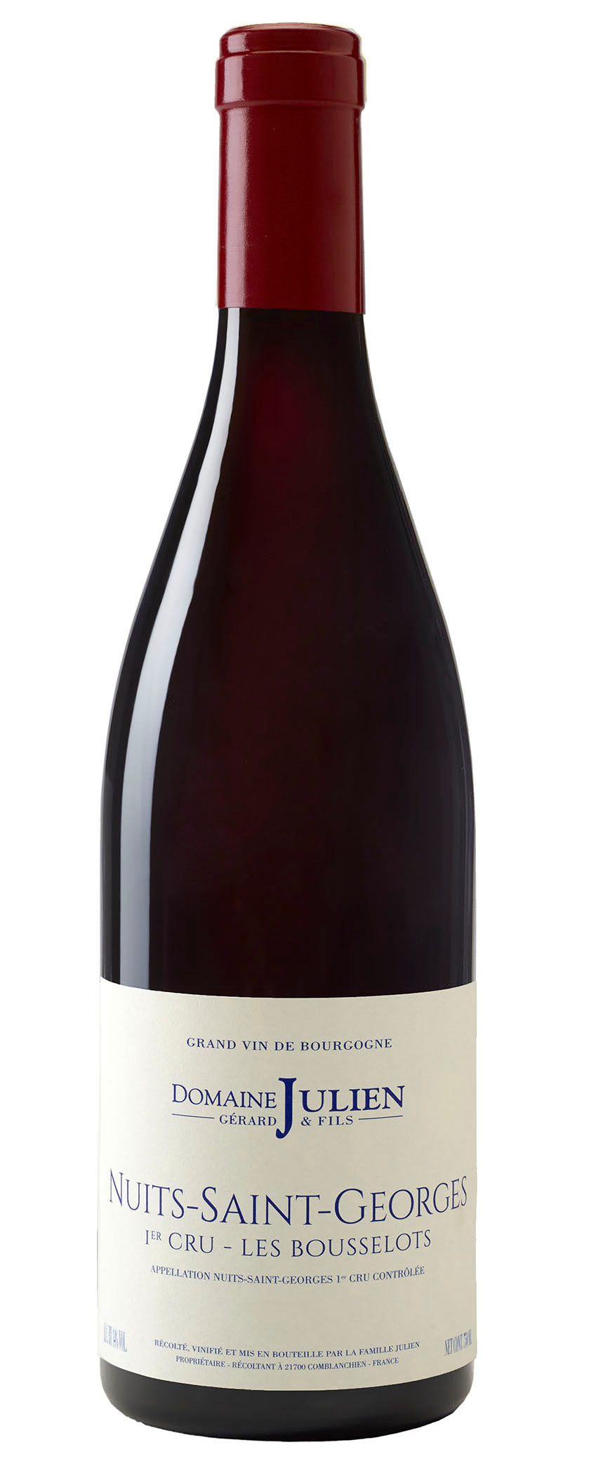 Domaine Julien Nuits-Saint-Georges Les Bousselots Premier Cru 2020 Front Bottle Shot