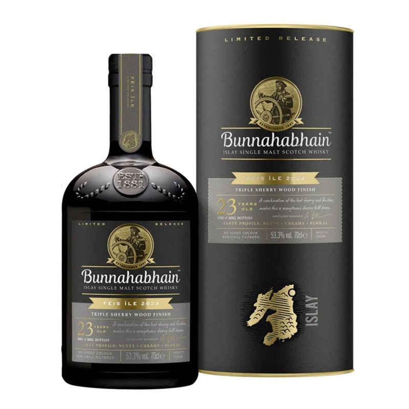 Bunnahabhain 23 Year Feis Ile 2024 Triple Sherry Wood Scotch Whiskey 750ml