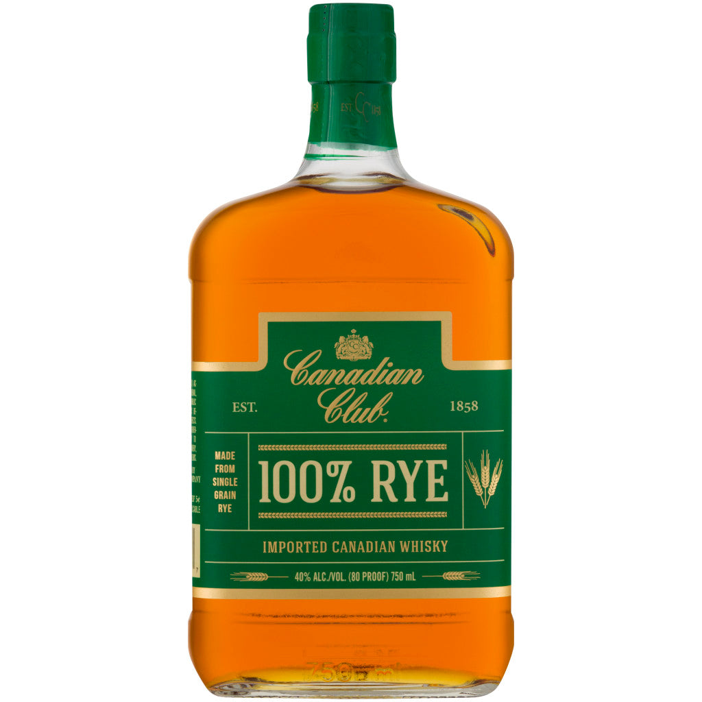 CANADIAN CLUB 100% RYE CANADIAN WHISKY 750 ML