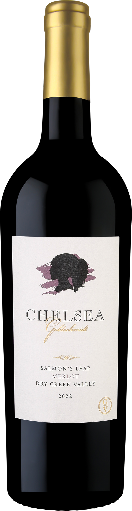Goldschmidt Vineyard Chelsea Dry Creek Valley Merlot 2022  Front Bottle Shot