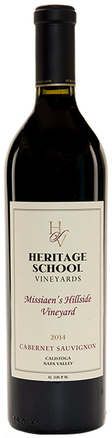 Heritage School Vineyards Missiaen's Hillside Vineyard Cabernet Sauvignon 2014 Front Bottle Shot