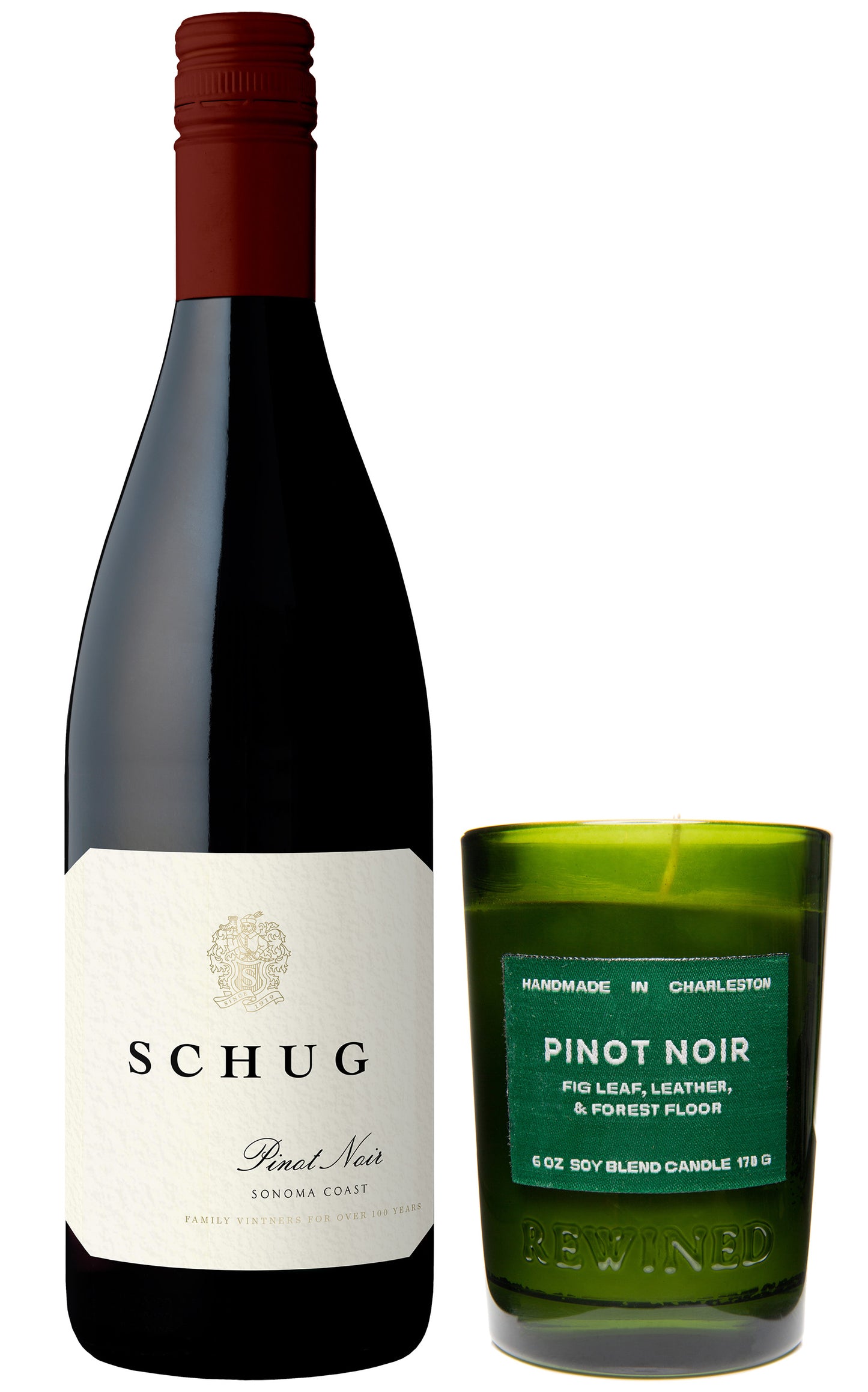 90 Point Pinot Noir & Rewined Signature Candle Gift Set