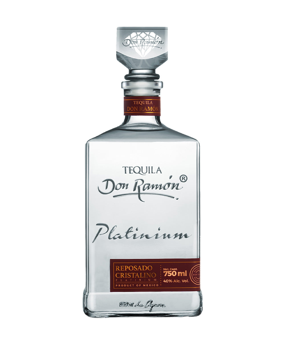 TEQUILA DON RAMÓN PLATINIUM CRISTALINO REPOSADO 750 ML