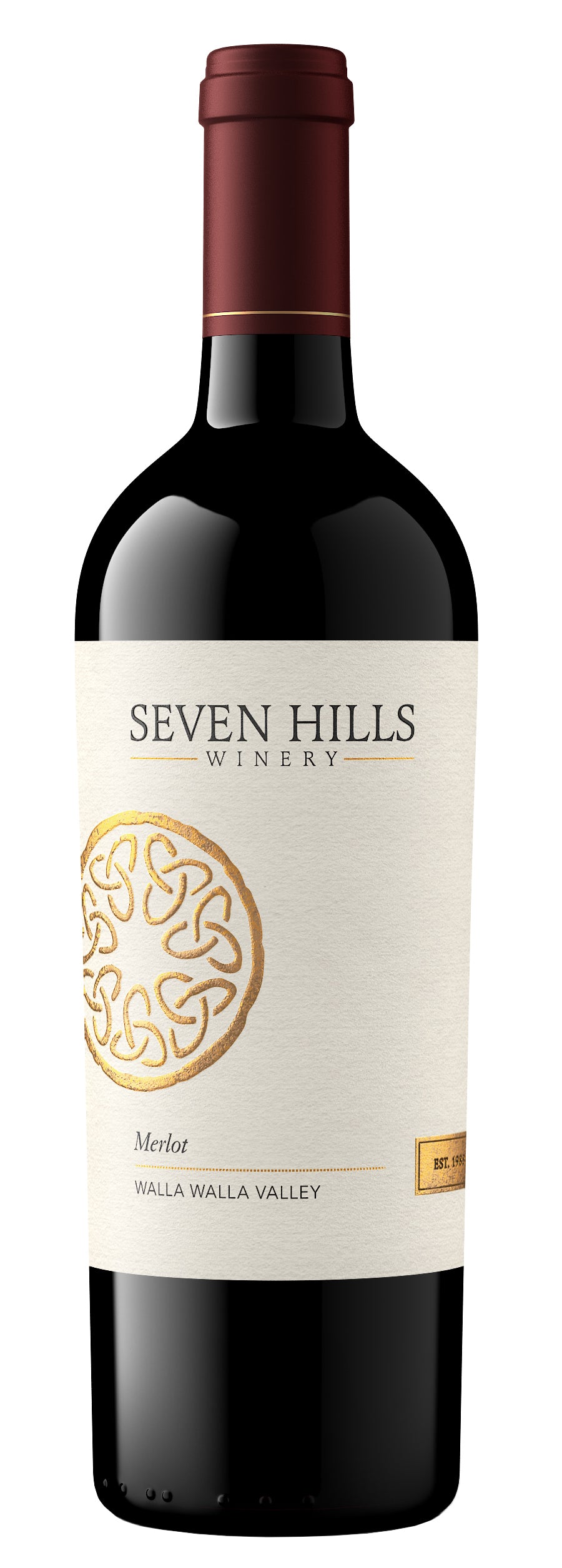 Seven Hills Winery Walla Walla Merlot 2022 Front Bottle Shot
