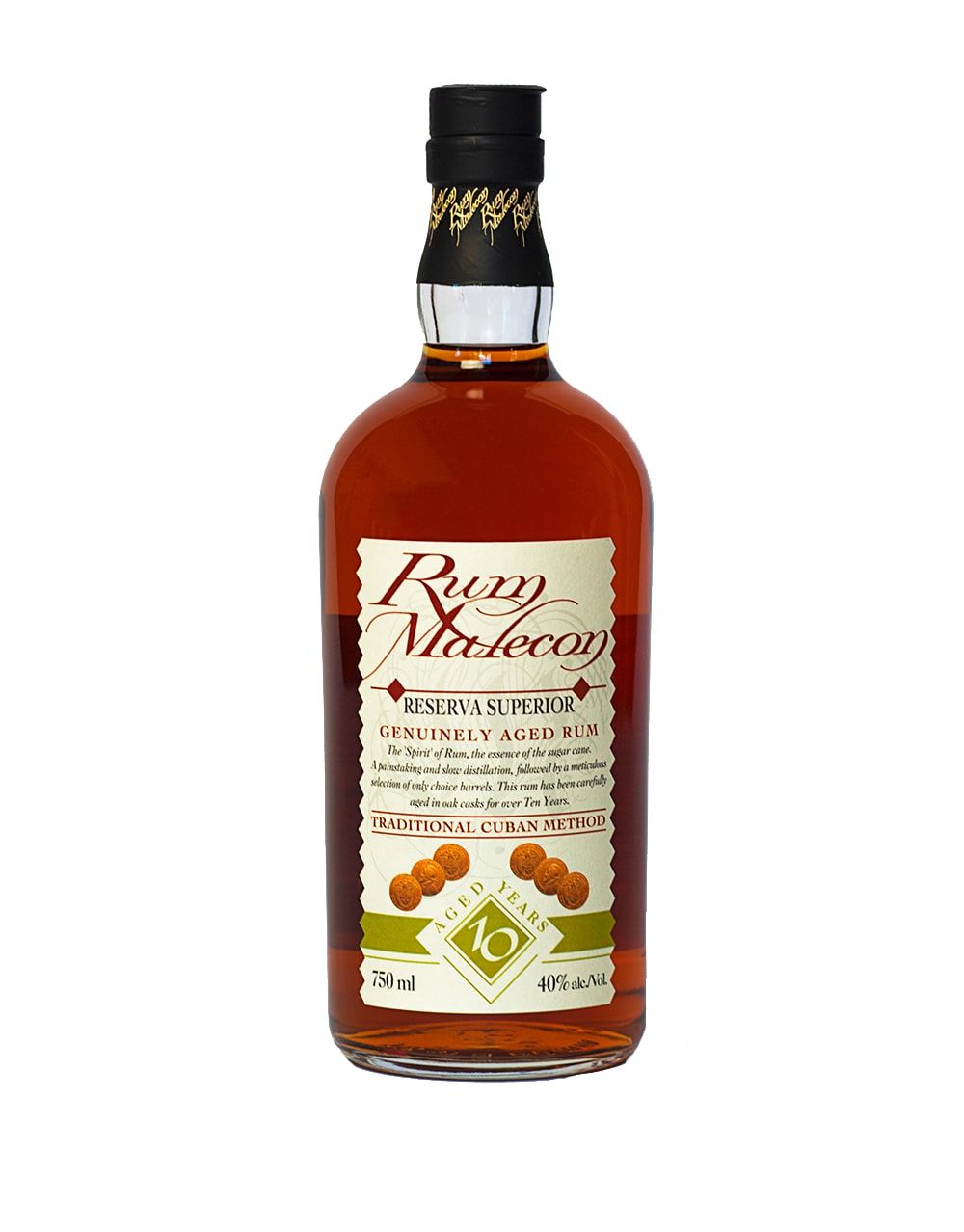 MALECON RESERVA SUPERIOR RUM 10 YEAR 750 ML