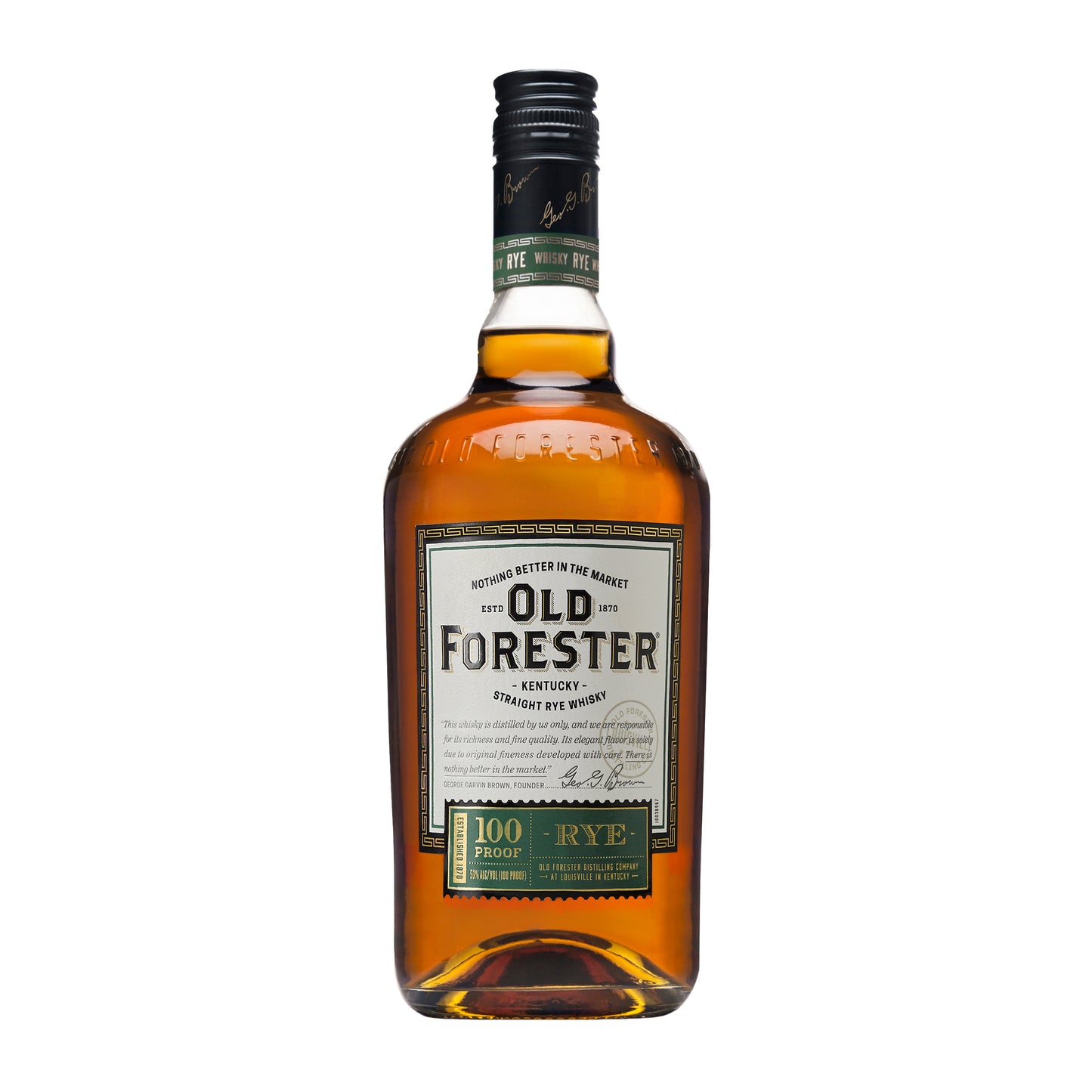 OLD FORESTER KENTUCKY STRAIGHT RYE WHISKY 750 ML