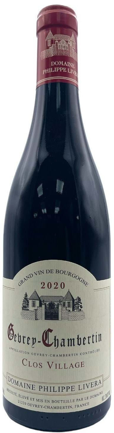 Philippe Livera Gevrey-Chambertin Clos Village Vieilles Vignes 2020 Front Bottle Shot
