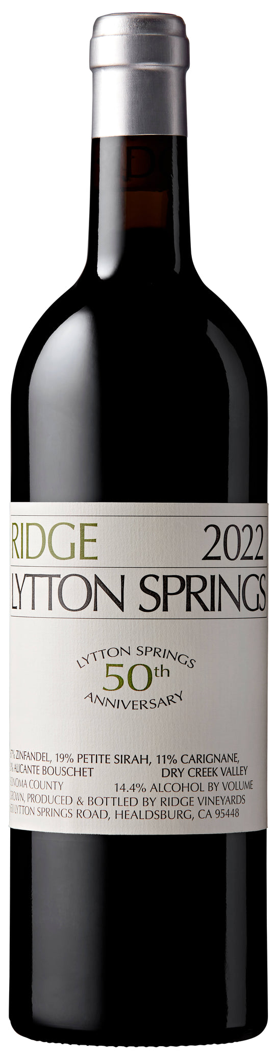 Ridge Lytton Springs Red Blend 2022  Front Bottle Shot
