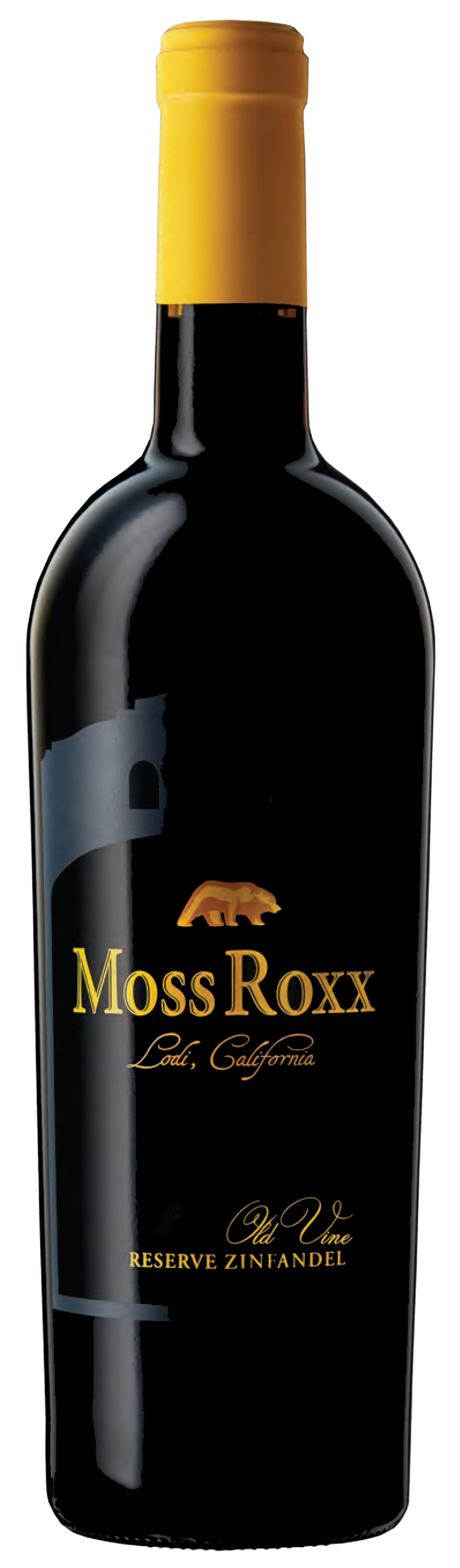 Moss Roxx Estate Grown Old Vine Reserve Zinfandel 2021 Front Bottle Shot