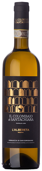 Il Colombaio di Santa Chiara L'Albereta Vernaccia di San Gimignano Riserva 2019 Front Bottle Shot