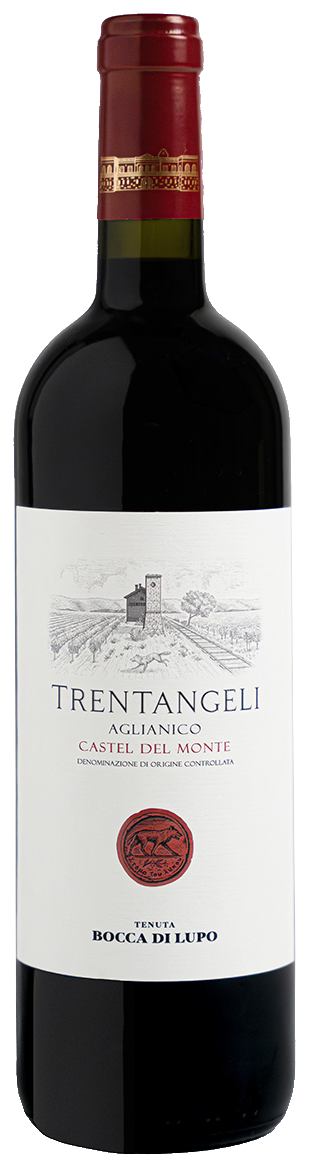 Tormaresca Trentangeli Castel del Monte Rosso 2019 Front Bottle Shot