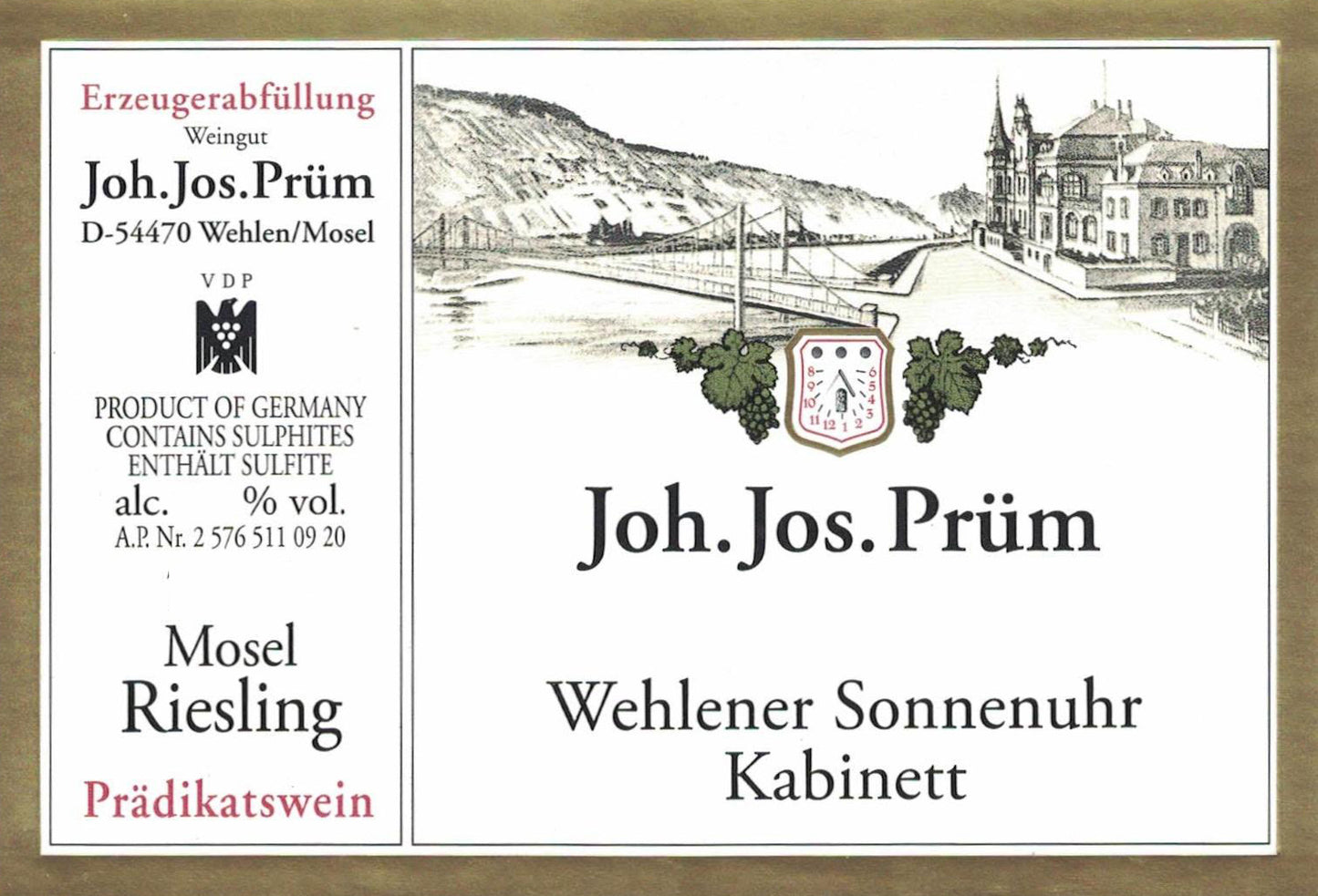 J.J. Prum Wehlener Sonnenuhr Riesling Kabinett (1.5 Liter Magnum) 2023