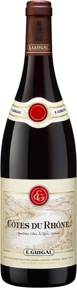 E. Guigal Cotes du Rhone Rouge 2020 Front Bottle Shot