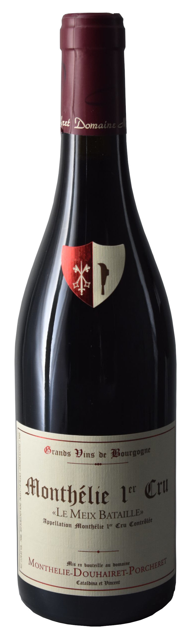 Monthelie-Douhairet-Porcheret Monthelie Le Meix Bataille Premier Cru 2020 Front Bottle Shot