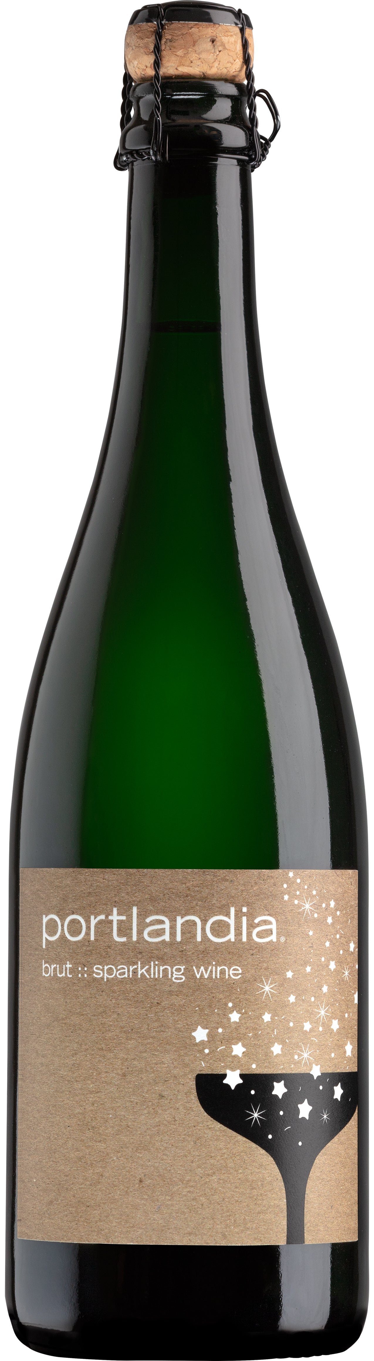 Portlandia Winery Sparkling Brut Front Bottle Shot