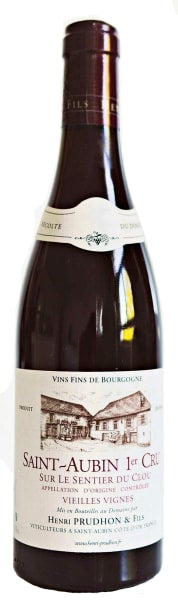 Domaine Henri Prudhon Saint-Aubin Sur Le Sentier du Clou Vieilles Vignes Premier Cru 2020 Front Bottle Shot