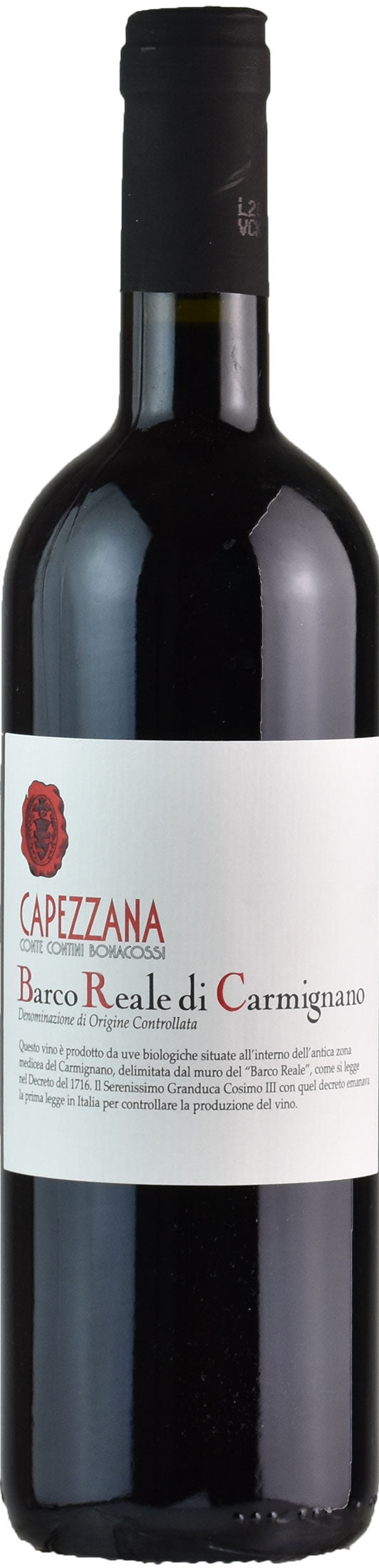 Capezzana Barco Reale di Carmignano 2020 Front Bottle Shot