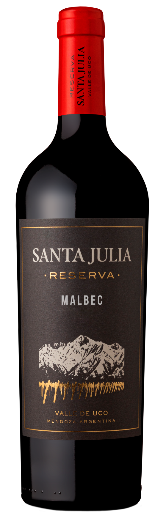 Santa Julia Reserva Malbec 2023 Front Bottle Shot