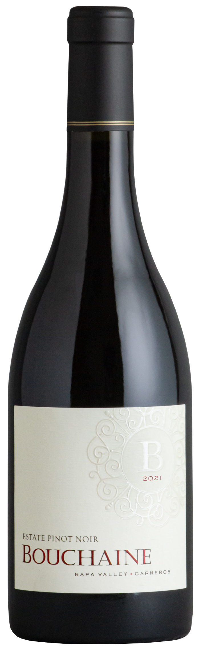 Bouchaine Estate Pinot Noir 2021  Front Bottle Shot