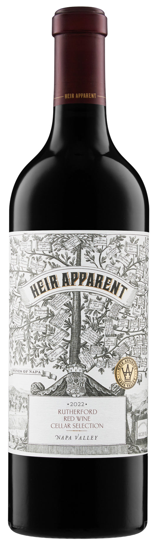 Heir Apparent Rutherford Cellar Selection Red Wine 2022  Front Bottle Shot