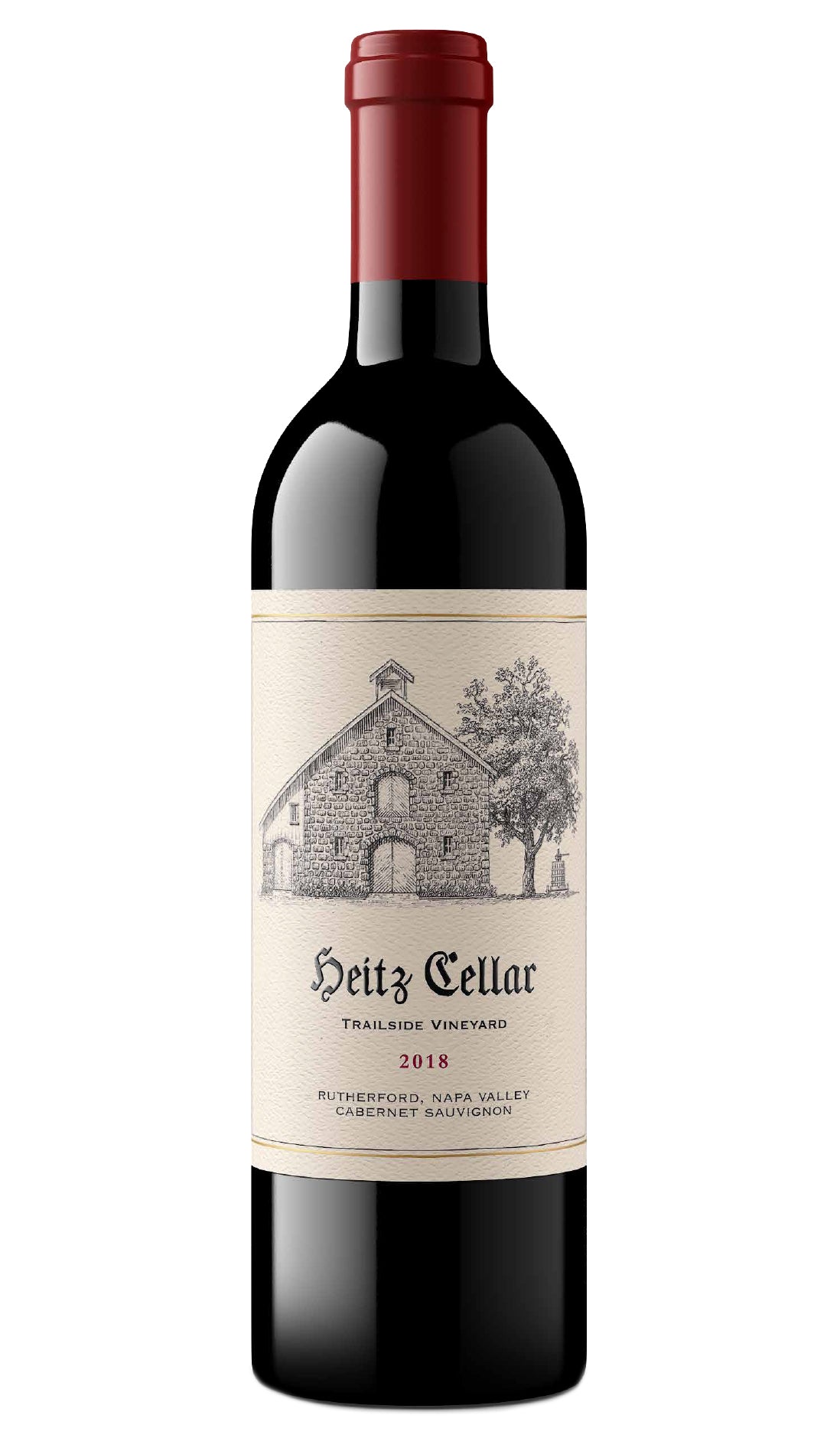 Heitz Cellar Trailside Vineyard Cabernet Sauvignon 2018 Front Bottle Shot