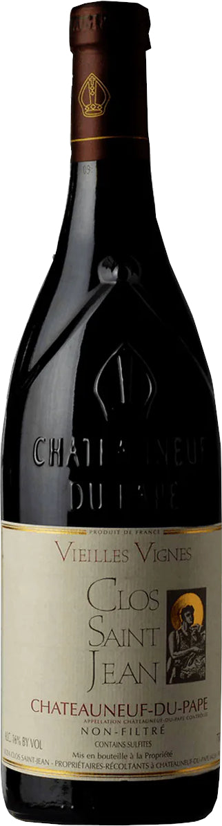 Clos Saint Jean Chateauneuf-Du-Pape Vieilles Vignes 2022 Front Bottle Shot