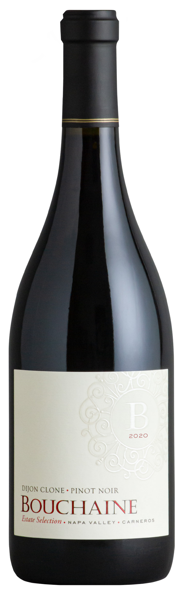 Bouchaine Dijon Clone Estate Pinot Noir 2020 Front Bottle Shot