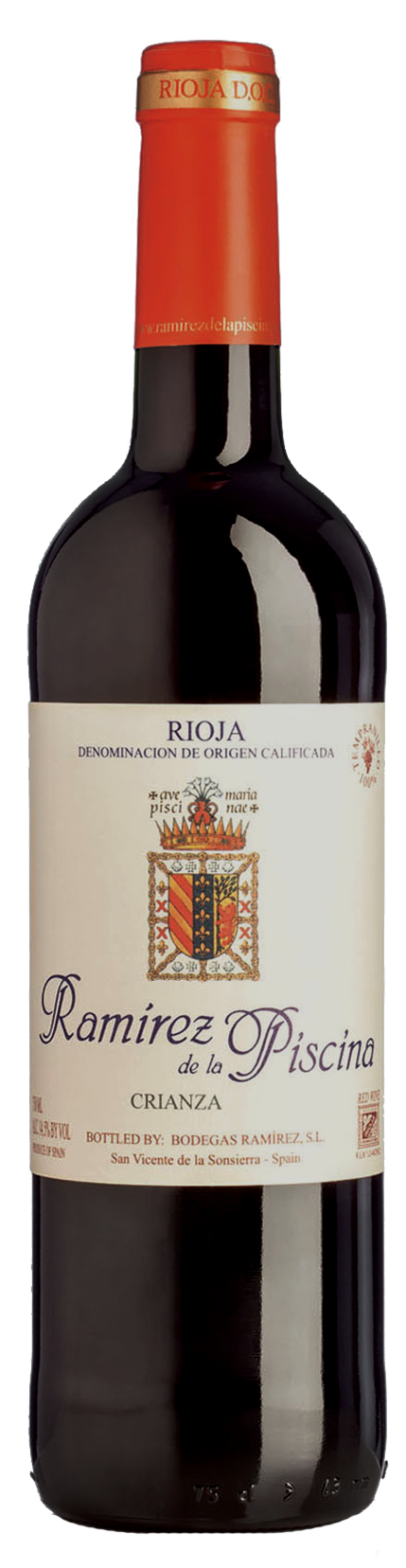Bodegas Ramirez de la Piscina Crianza 2020 Front Bottle Shot