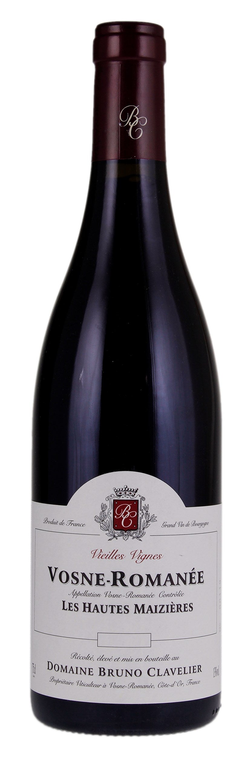 Domaine Bruno Clavelier Vosne-Romanee Les Hautes Maizieres Vieilles Vignes 2022 Front Bottle Shot