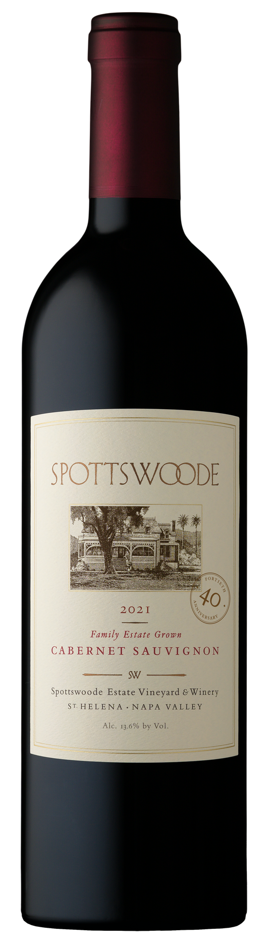 Spottswoode Cabernet Sauvignon 2021  Front Bottle Shot