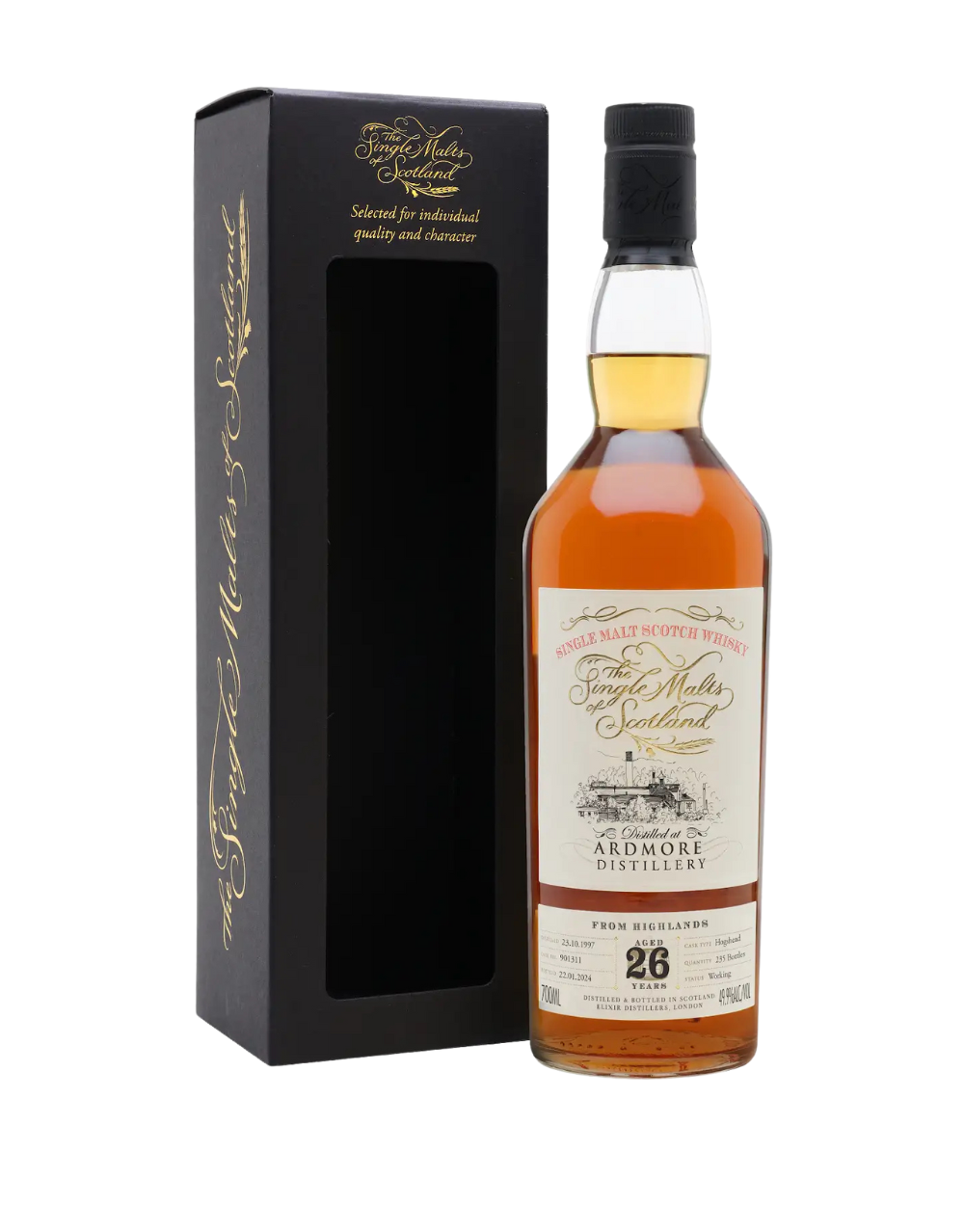 SINGLE MALTS OF SCOTLAND 1997 26 YEAR OLD ARDMORE CASK 901311 700 ML