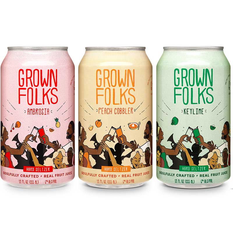Grown Folks Hard Seltzer Variety Pack 6/355ml