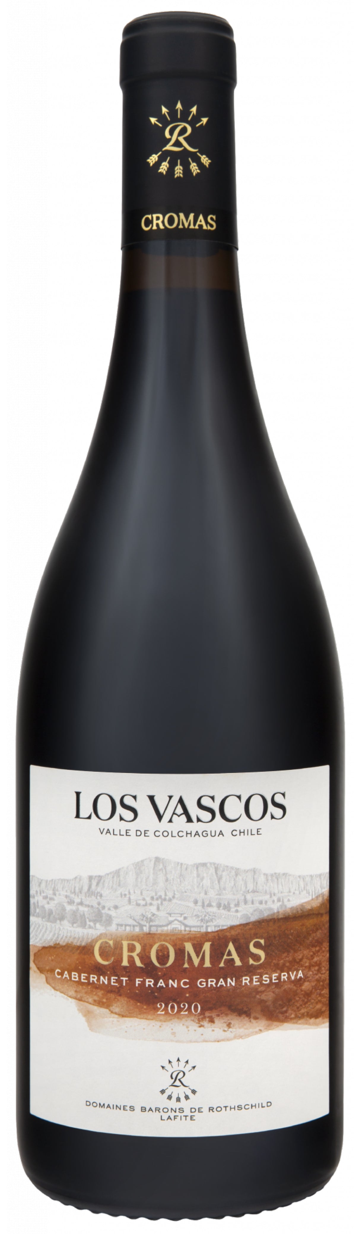 Los Vascos Cromas Gran Reserva Cabernet Franc 2020 Front Bottle Shot