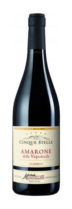 Michele Castellani Cinque Stelle Amarone della Valpolicella Classico 2017 Front Bottle Shot