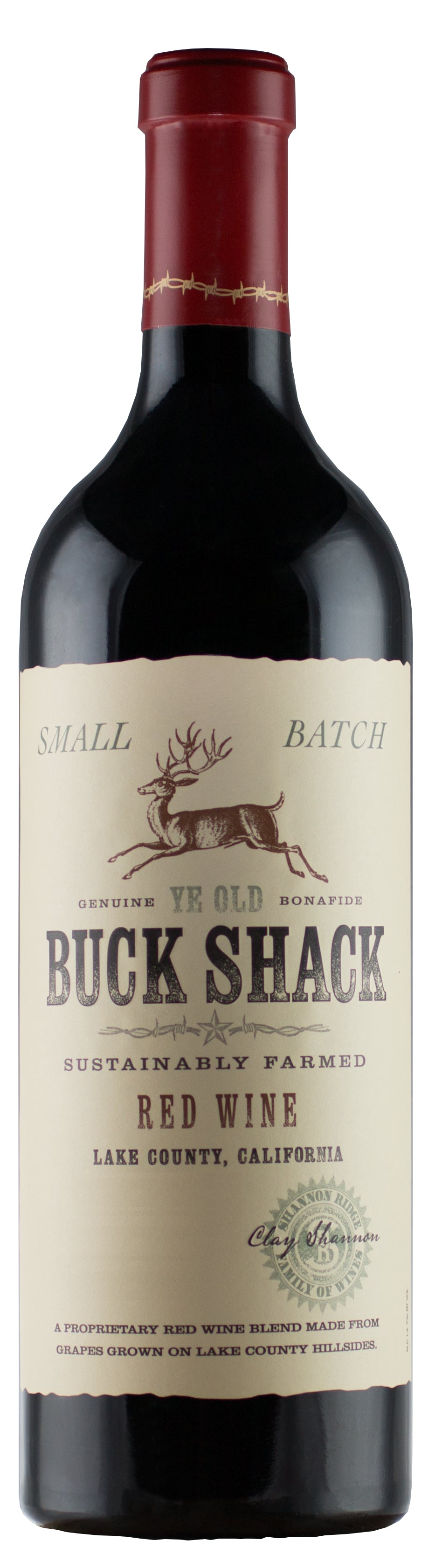Shannon Ridge Buck Shack Red 2020 Front Bottle Shot