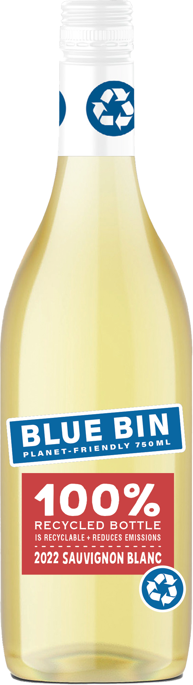 Ron Rubin Blue Bin Sauvignon Blanc 2022 Front Bottle Shot