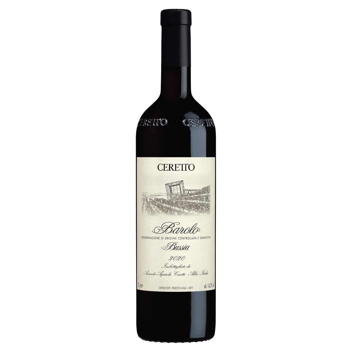Ceretto Barolo Bussia 2020 Front Bottle Shot
