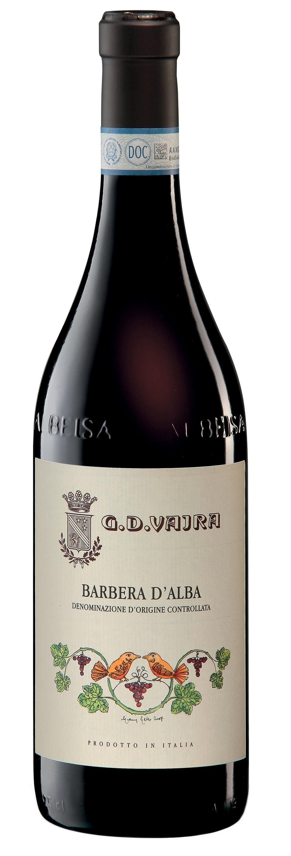 G.D. Vajra Barbera d'Alba 2023 Front Bottle Shot
