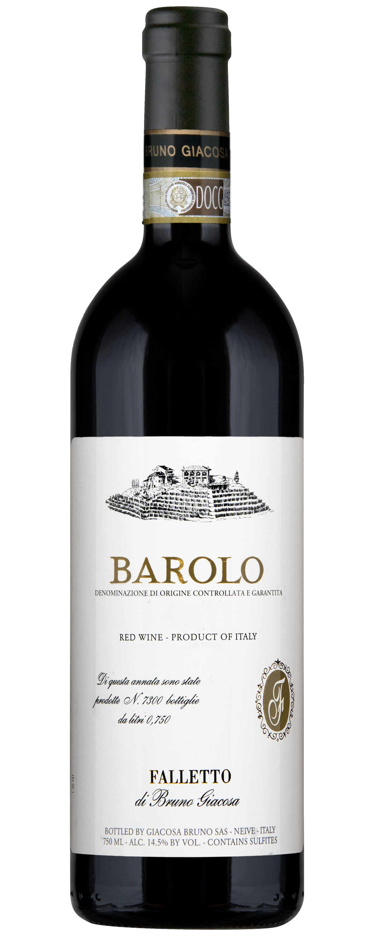 Bruno Giacosa Barolo 2018 Front Bottle Shot