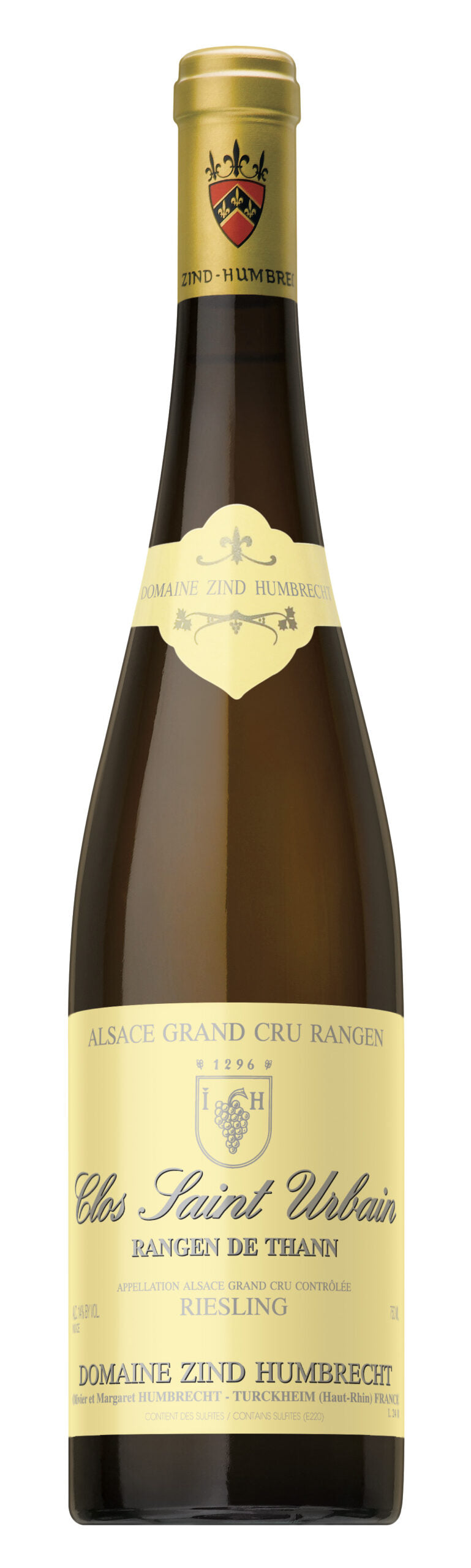 Zind-Humbrecht Rangen de Thann Clos Staint Urbain Grand Cru Riesling 2022 Front Bottle Shot