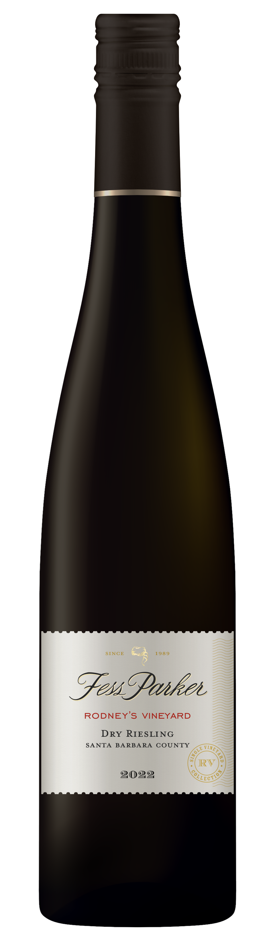 Fess Parker Rodney's Vineyard Dry Riesling 2022 Front Bottle Shot