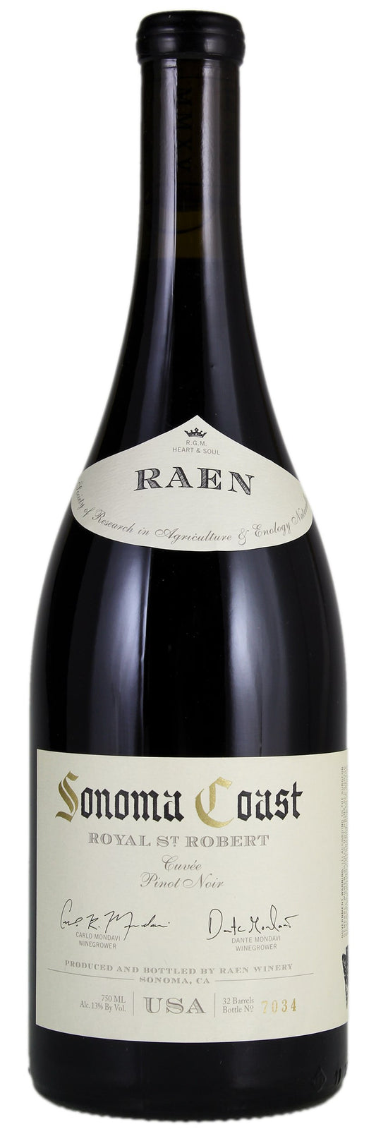 RAEN Royal St. Robert Cuvee Pinot Noir 2023  Front Bottle Shot