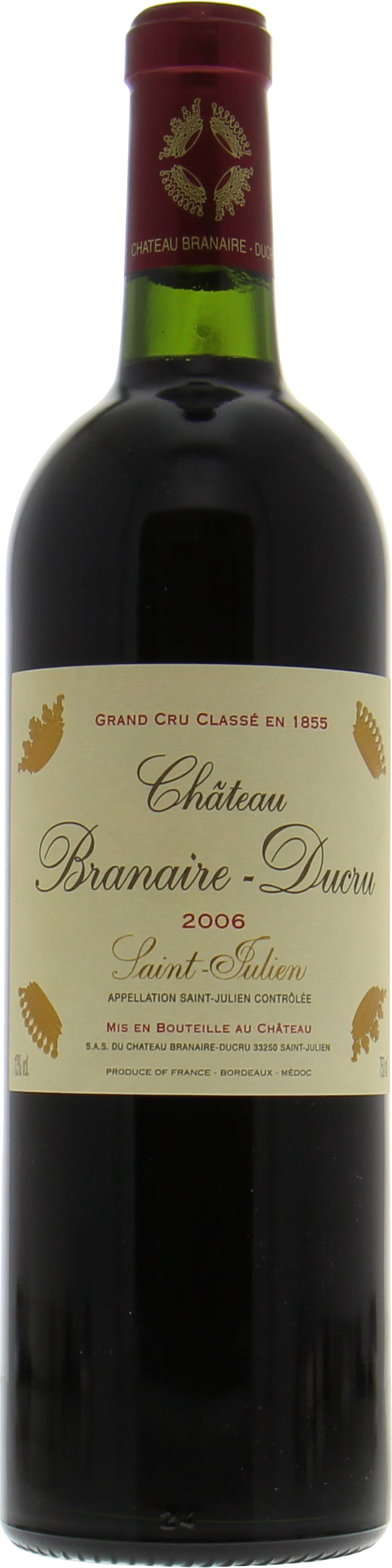 Chateau Branaire-Ducru 2006 Front Bottle Shot